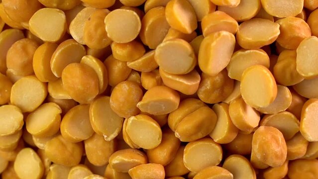 Rotational 360 degree video of lentils. Indian Dal closeup video.