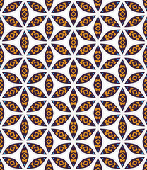 Multi color seamless abstract pattern. Background and backdrop. Multi Colored. Colorful ornamental design. Colored mosaic ornaments. Vector graphic illustration. EPS10.