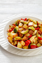 Pan-Browned Potatoes with red pepper and garlic