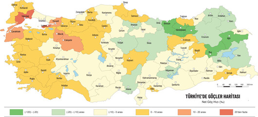 Türkiye Migration Map Geography Coğrafya Dersi