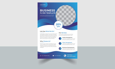 Flyer design template for business.
