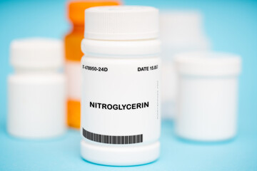 Nitroglycerin medication In plastic vial
