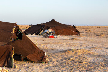 The Black Tent of Nomads of Hamun Wetland, Sistan, Iran