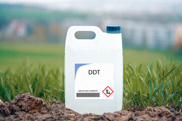 DDT  banned insecticide with persistent environmental effects.