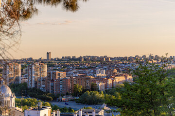 Fototapeta na wymiar Panoramic view of the suburbs in Madrid