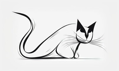  a black and white cat sitting on top of a white surface.  generative ai