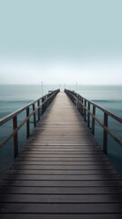 Pier, minimalistic photography. Generative AI