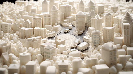 Obraz premium Marshmallow town