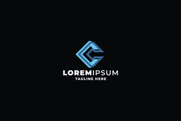 Fototapeta premium Code Studio Letter C Pro Logo Template 