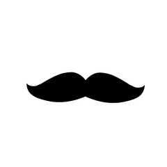 Vector silhouette of mustaches with fashion and trend