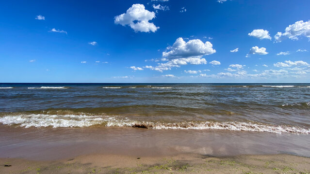Lake Michigan beach in Two Rivers Wisconsin