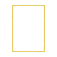 Frame shape icon, vertical rectangle decorative vintage border doodle element for simple banner design in vector illustration