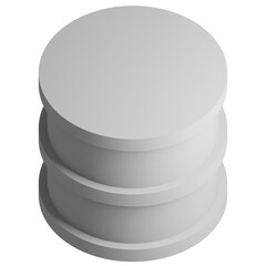 3d cylinder icon design. Business presentation infographic graph element.