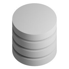 3d cylinder icon design. Business presentation infographic graph element.
