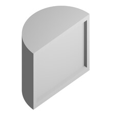 Fototapeta premium Cylinder icon design element. Isometric prism, business presentation infographic object.