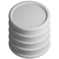 Obraz premium Cylinder icon design element. Isometric prism, business presentation infographic object.