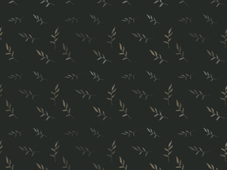 Light Multi Color Seamless Floral Pattern on Dark Background