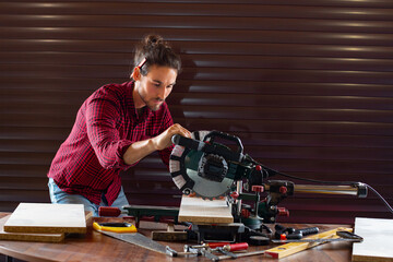 Man working in garage