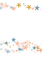 Forget-me-not rustic flowers vector illustration. Gentle meadow bloom elements isolated. Easter holiday motif. Vintage flowers Forget-me-not minimal bloom. Summer daisies.