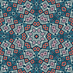 Creative geometric endless pattern graphic design. Trendy linen motif. Tribal