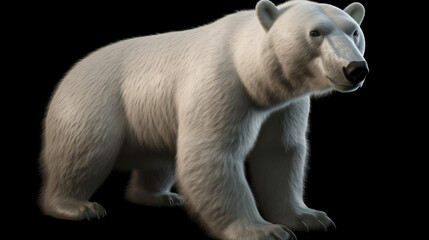 Iconic symbol of the Arctic, the polar bear Generative AI