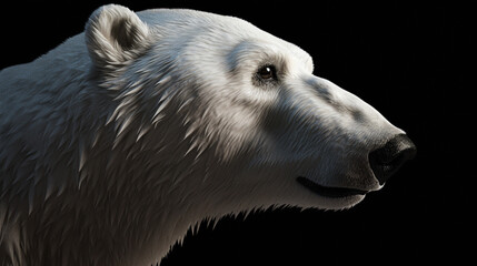 Obraz na płótnie Canvas King of the Arctic, the polar bear Generative AI
