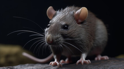 Playful pet rat with curious demeanor Generative AI