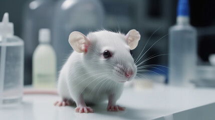 White Rat in laboratory Generative AI