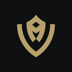 UNIQUE STYLE A LETTER SHIELD MASK VECTOR