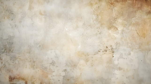 Light colored Antique distressed vintage grunge texture with scratches, grunge and empty smooth Old stained paper background, grainy and spotted painted watercolor background on paper texture.
