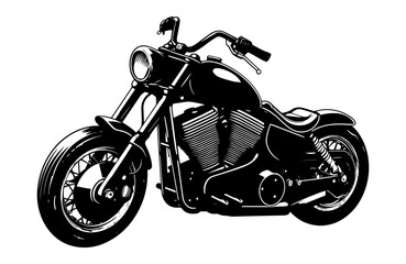 Harley motorcycle isolated on white	