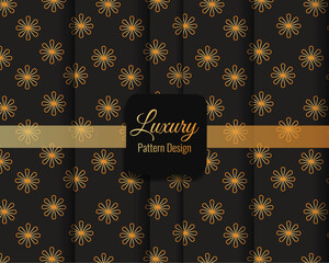 Vector luxury horizontal background. Seamless golden geometric pattern for your design.