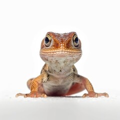 Baby Lizard isolated on white (generative AI)