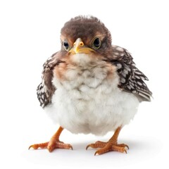 Fototapeta premium Baby Cuckoo isolated on white (generative AI)