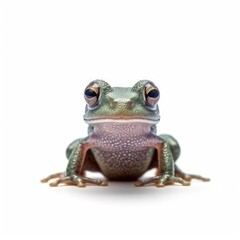 Obraz premium Baby Frog isolated on white (generative AI)