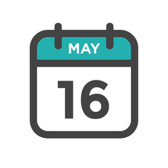 May 16 Calendar Day or Calender Date for Deadlines or Appointment