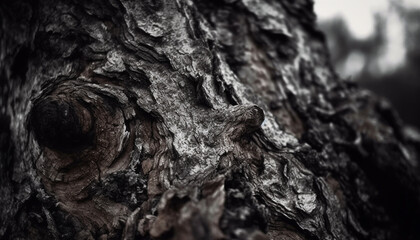 Fototapeta na wymiar Rusty old pine tree log, textured effect generated by AI