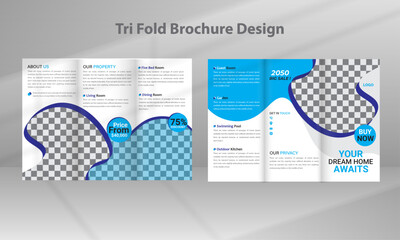 Tri fold brochure design for real estate company