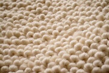 macro shot of a textured white knitted fabric Generative AI