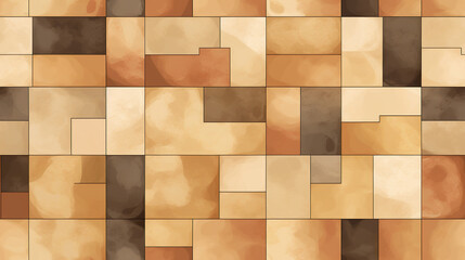 Abstract square stones tiles graphic wallpaper. Stone tile texture. Background for design as banner ads and presentation concept. 2D illustration. Generative AI