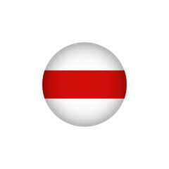 Belarus Europe Flag Icon. European Country Circled Flag. Stock Graphics Element