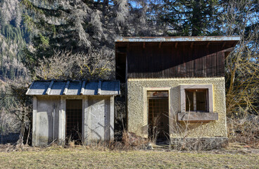 Schelleberg, Moncucco, Bahnhof, Nebengebäude, Wohngebäude, Betriebsgebäude, Haus, Brennerbahn,...