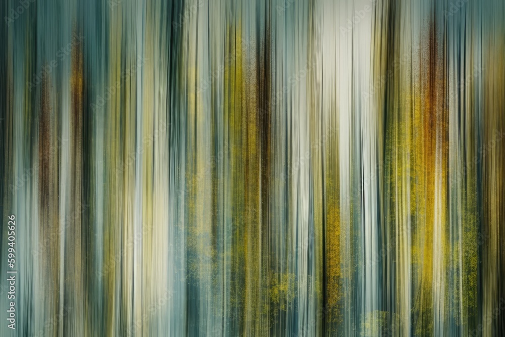 Poster misty forest with tall trees and a path leading into the distance generative ai
