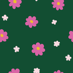 Seamless floral vector pattern. Botanical trendy background.