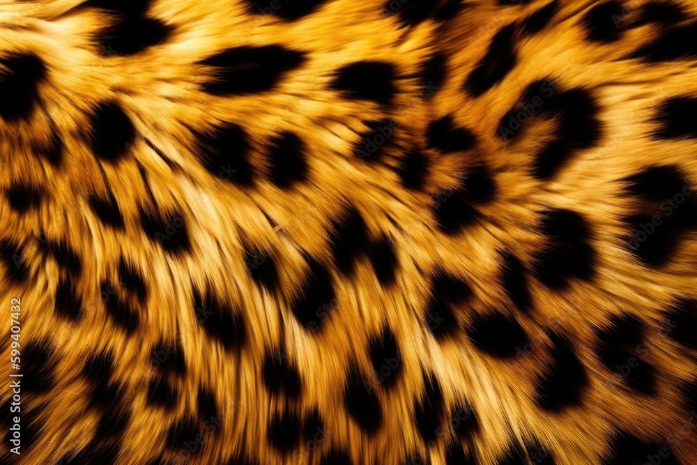 Poster detailed leopard print pattern in close-up generative ai
