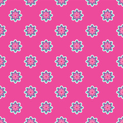 Y2K floral pattern. Funny funky retro flowers background