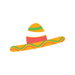 Isolated traditional mexcian hat Sombrero icon Vector