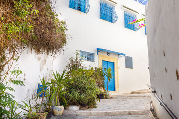 The village of Sidi Bou Said, Carthage, Tunisia