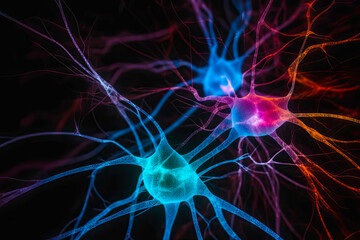 An image of neurons involved in the regulation of thirst, such as those in the hypothalamus. Generative Ai.