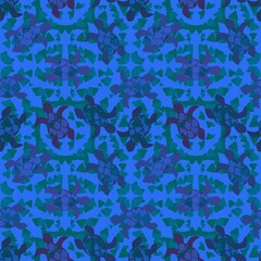 Summer cartoon animals seamless turtle pattern for wrapping paper and fabrics and linens and kids clothes print